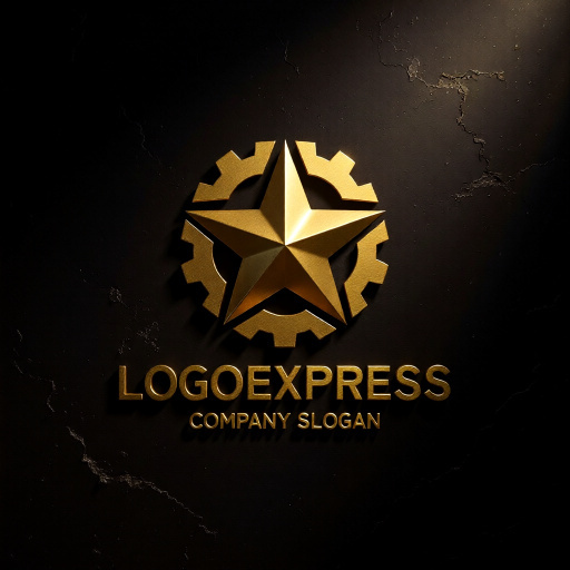 画像12: 星と歯車が融合した高精度技術ロゴ (12)