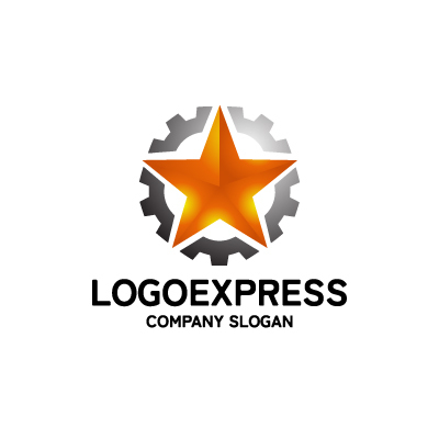 画像3: 星と歯車が融合した高精度技術ロゴ (3)