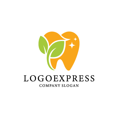 オーガニックな歯科ロゴ